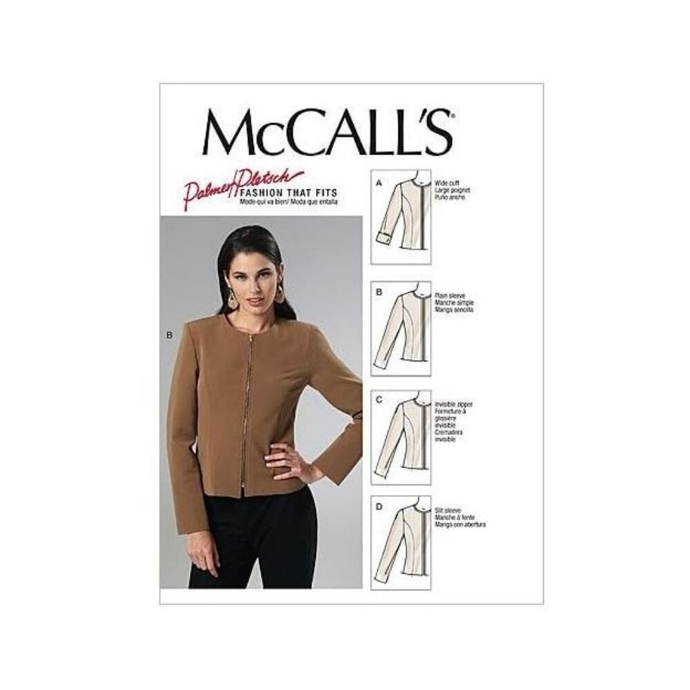 McCalls Sewing Pattern 6441 Lined Coat Jacket Misses Size 14-22